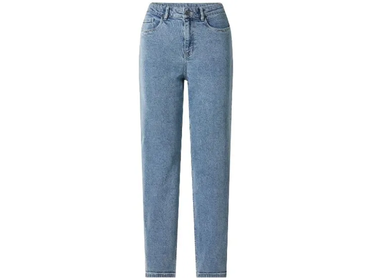Damen Jeans, Straight Fit, hohe Leibhöhe