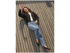 Damen Jeans, Straight Fit, hohe Leibhöhe