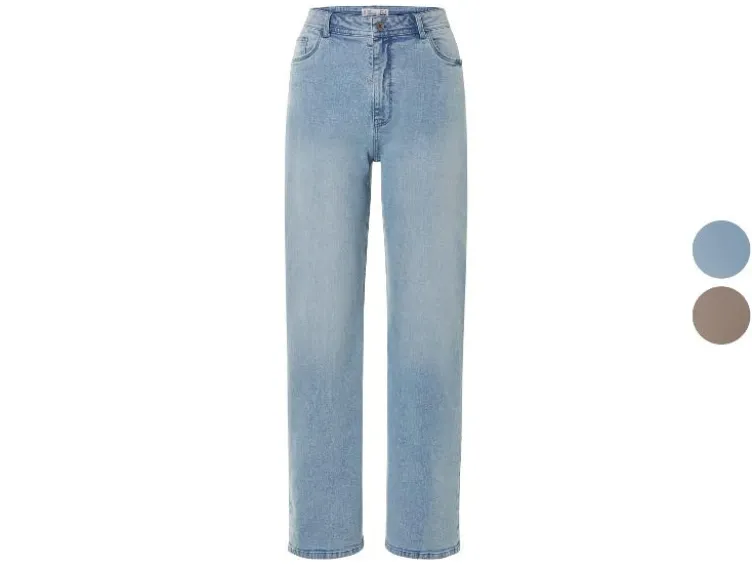 Damen Jeans, Straight Fit, hohe Leibhöhe