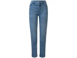 Damen Jeans, Straight Fit, mit hoher Leibhöhe