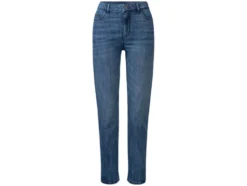 Damen Jeans, Straight Fit, mit hoher Leibhöhe
