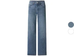 Damen Jeans, Wide Leg, hohe Leibhöhe