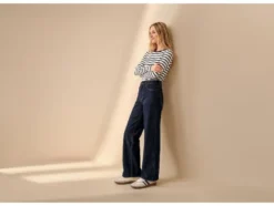 Damen Jeans, Wide Leg, hohe Leibhöhe