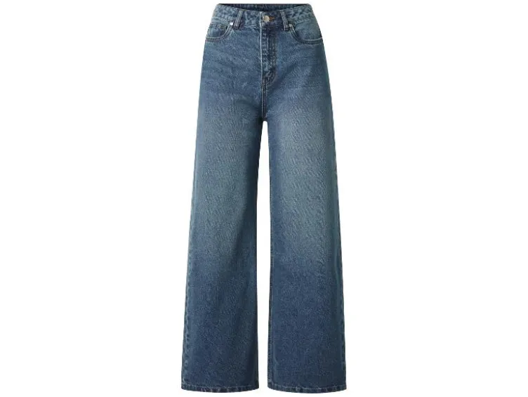 Damen Jeans, Wide Leg, hohe Leibhöhe