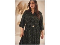 Damen Kleid, mit Crêpe-Struktur