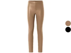 Damen Leder-Jeggings, Slim Fit, normale Leibhöhe