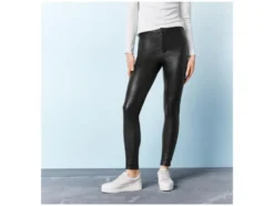 Damen Leder-Jeggings, Slim Fit, normale Leibhöhe