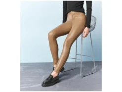 Damen Leder-Jeggings, Slim Fit, normale Leibhöhe
