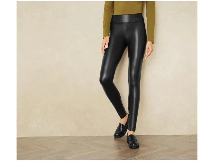 Damen Leggings, in Lederoptik