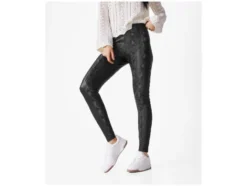 Damen Leggings in modischer Leder- oder Schlangenlederoptik