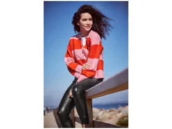 Damen Leggings / Schlaghose, in Lederoptik