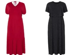 Damen Maxi-Kleid, mit recyceltem Material