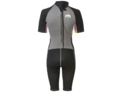 Damen Neopren-Shorty mit Reißverschluss am Rücken, grau/schwarz