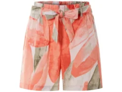 Damen Paperbag-Shorts mit Leinen