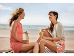 Damen Paperbag-Shorts mit Leinen