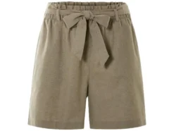Damen Paperbag-Shorts mit Leinen