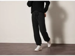 Damen Plüschhose, mit Bündchen