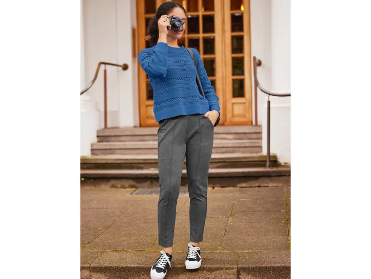 Damen Pullover mit Lochstrick