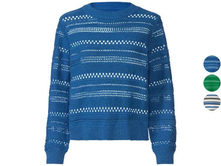 Damen Pullover mit Lochstrick