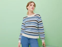 Damen Pullover mit Lochstrick