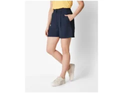 Damen Shorts, mit modischen Bundfalten