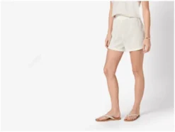 Damen Shorts, mit modischer Strickstruktur