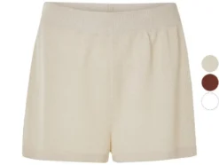 Damen Shorts, mit modischer Strickstruktur