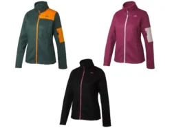 Damen Strick-Fleecejacke mit seitlichen Eingrifftaschen