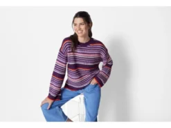 Damen Strickpullover, mit Seitenschlitzen