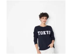 Damen Sweatpullover, mit Frottee-Print