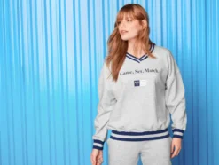 Damen Sweatpullover, modisch überschnittene Schultern