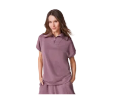 Damen Sweatshirt, mit Half-Zip