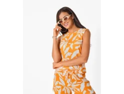 Damen Top, mit modischer Crinkle-Optik