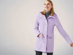 Damen Trenchcoat, mit Kapuze
