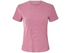 Damen T-Shirt, in modischer Ripp-Qualität
