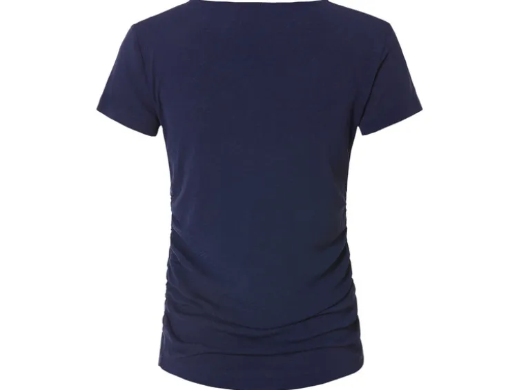 Damen T-Shirt mit seitlicher Raffung