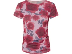 Damen T-Shirt mit seitlicher Raffung