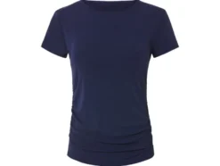 Damen T-Shirt mit seitlicher Raffung