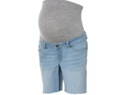 Damen Umstands-Jeansshorts mit hohem Baumwollanteil