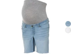 Damen Umstands-Jeansshorts mit hohem Baumwollanteil