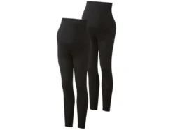 Damen Umstandsleggings, 2 Stück, mit Bio-Baumwolle
