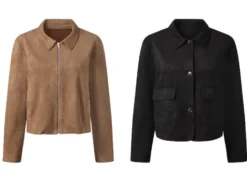 Damen Velours-Blouson, mit recyceltem Material
