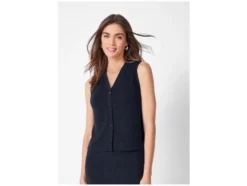Damenweste aus Strukturstoff Grobstrickweste für Damen Strickweste Damen Weste, grob strukturiert