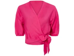 Damen Wickelbluse mit Bindeband in der Taille