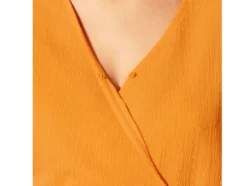 Damen Wickelkleid mit modischer Crinklestruktur