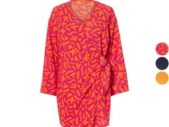 Damen Wickelkleid mit modischer Crinklestruktur
