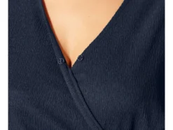 Damen Wickelkleid mit modischer Crinklestruktur