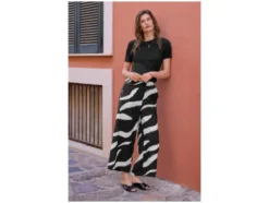 Damen Wide-Leg-Hose, aus eleganter Twill-Qualität