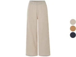 Damen Wide-Leg-Hose mit Crinkle-Effekt