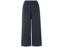 Damen Wide-Leg Hose, mit Crinkle-Struktur